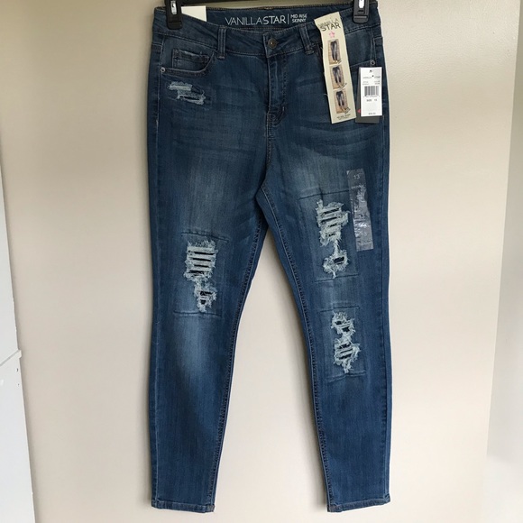 vanilla star mid rise skinny jeans